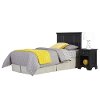 Black Twin Headboard and Nightstand - Bedford