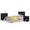 Black Twin Headboard, Nightstand & Chest - Bedford -2