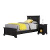 Black Twin Bed and Nightstand - Bedford -2