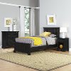 Black Twin Bed, Nightstand & Chest - Bedford -1