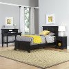 Black Twin Bed, Nightstand & Student Desk with Hutch - Bedford