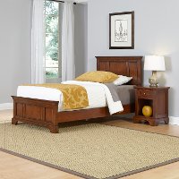 Cherry Twin Bed and Nightstand - Chesapeake
