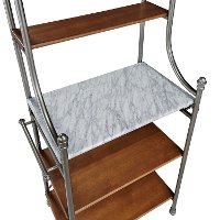 Vintage Marble Caramel Baker's Rack - Orleans Marble-2