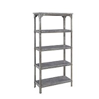 Aged Metal 5-Tier Shelf - Urban Style-2