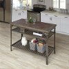 Aged Metal/Rust Colored Concrete Kitchen Island - Urban Style