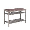 Aged Metal/Wine Colored Concrete Kitchen Island - Urban Style-2