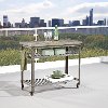Aged Metal/Rust Concrete Kitchen Cart - Urban Style-1