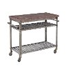Aged Metal/Wine Concrete Kitchen Cart - Urban Style-2