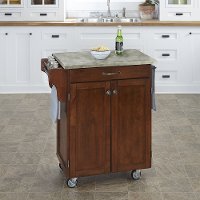 Cherry Cuisine Cart with Concrete Top - Create-a-Cart