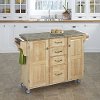Natural Kitchen Cart with Concrete Top - Create-a-Cart