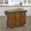 Oak Kitchen Cart with Concrete Top - Create-a-Cart