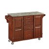 Cherry Kitchen Cart with Concrete Top - Create-a-Cart-2