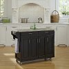 Black Kitchen Cart with Concrete Top - Create-A-Cart