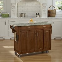 Oak Kitchen Cart with Concrete Top - Create-A-Cart