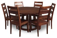 Mango 5 Piece 72 Inch Round Dining Set - Mendocino