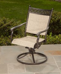 Outdoor Sling Swivel Rocker Patio Chair - Manhattan