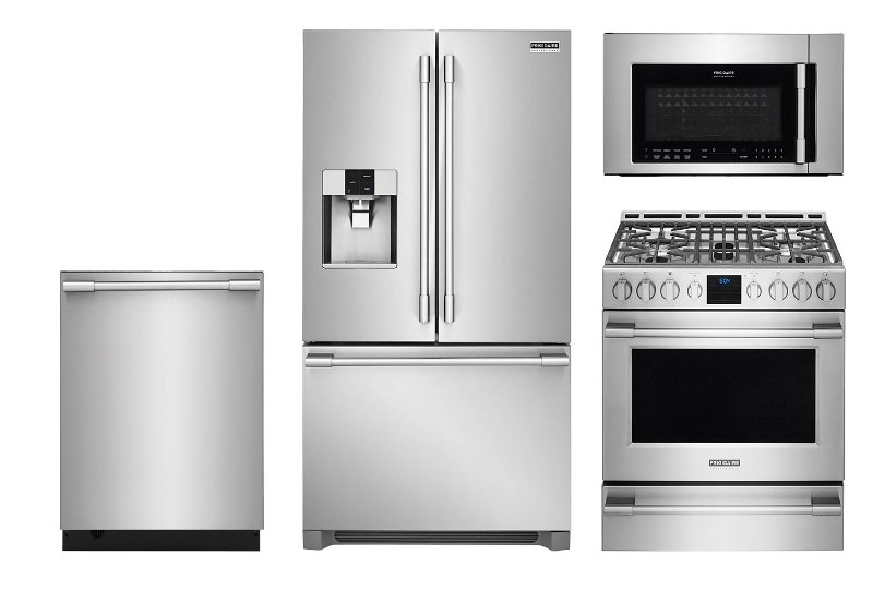 Frigidaire 4 Piece Kitchen Appliance Package with Gas ...