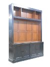 Clearance Black and Light Cherry 2 Piece Entertainment Center
