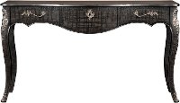 Faux Crocodile and Silver Console Table