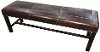 Old Tannery Brown Leather Bench