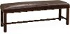 Old Tannery Brown Leather Bench -2