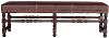 Santiago Saddle Brown Bench