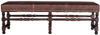 Santiago Saddle Brown Bench