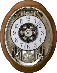 Oak Joyful Meditation Musical Wall Clock