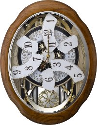 Oak Joyful Meditation Musical Wall Clock-2