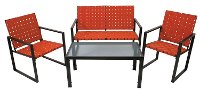 Metroweave Terracotta 4-Piece Patio Set