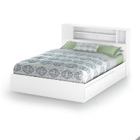 9007B1 White Queen Mates Bed (60 Inch) - Fusion