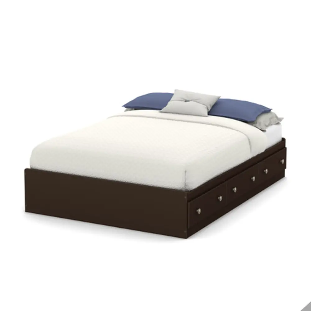 9016211 Chocolate Full Mates Bed with Drawers (54 Inch) - Morning Dew -1