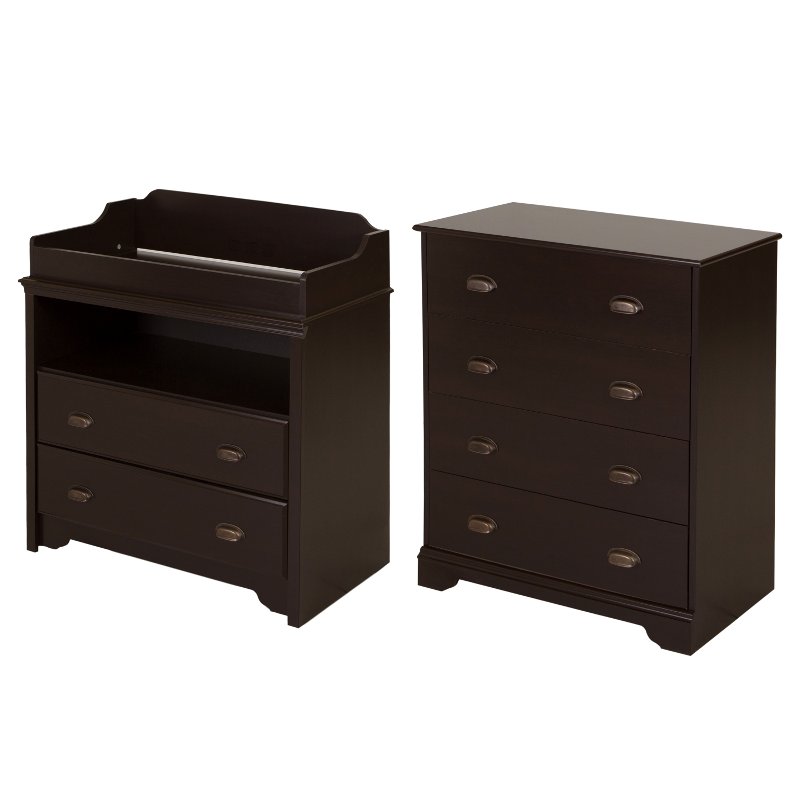 Espresso Changing Table And 4 Drawer Chest Fundy Tide Rc
