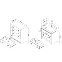 9024A2 Espresso Changing Table and 4-Drawer Chest - Fundy Tide -3
