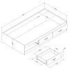 9005080 Black Twin Mates Bed with 3 Drawers (39 Inch) - Lazer -4