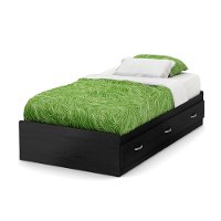 9005080 Black Twin Mates Bed with 3 Drawers (39 Inch) - Lazer