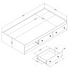 9016080 Chocolate Twin Mates Bed with Drawers (39 Inch) - Morning Dew -4