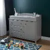 9020333 Cotton Candy Gray Changing Table with Removable Changing Station - South Shore