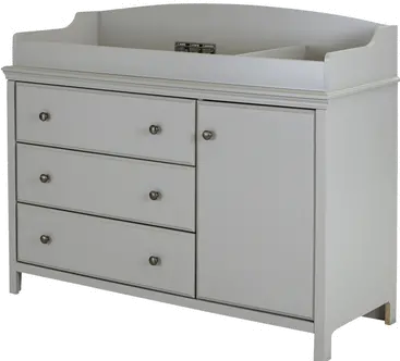 9020333 Soft Gray Changing Table with Removable Changing Station - Cotton Candy -2