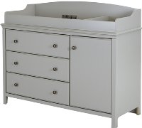 9020333 Soft Gray Changing Table with Removable Changing Station - Cotton Candy -2