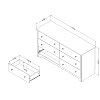 9021010 Soft Gray 6-Drawer Double Dresser - Vito -3