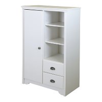 9023038 White Armoire with Drawers - Fundy Tide -2