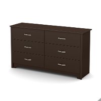 9006010 Chocloate 6-Drawer Double Dresser - Fusion