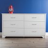 9007010 White 6- Drawer Double Dresser - Fusion -1
