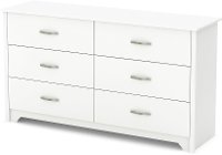 9007010 White 6- Drawer Double Dresser - Fusion -2