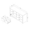 9008010 Black 6-Drawer Double Dresser - Fusion -3