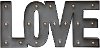 Metal Love Sign with LED Lights