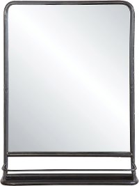 Metal Framed Mirror with Shelf