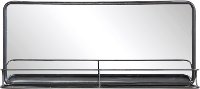 Metal Framed Rectangular Mirror with Shelf