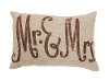 Linen Mr and Mrs Throw Pillow